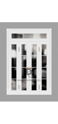 Двери с фрамугами РФ1 Белый
